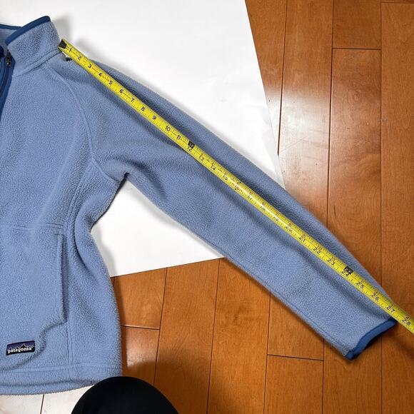 Patagonia Classic Womens Synchilla Marsupial 1/4 Zip Pullover Fleece Small Blue - Picture 12 of 16